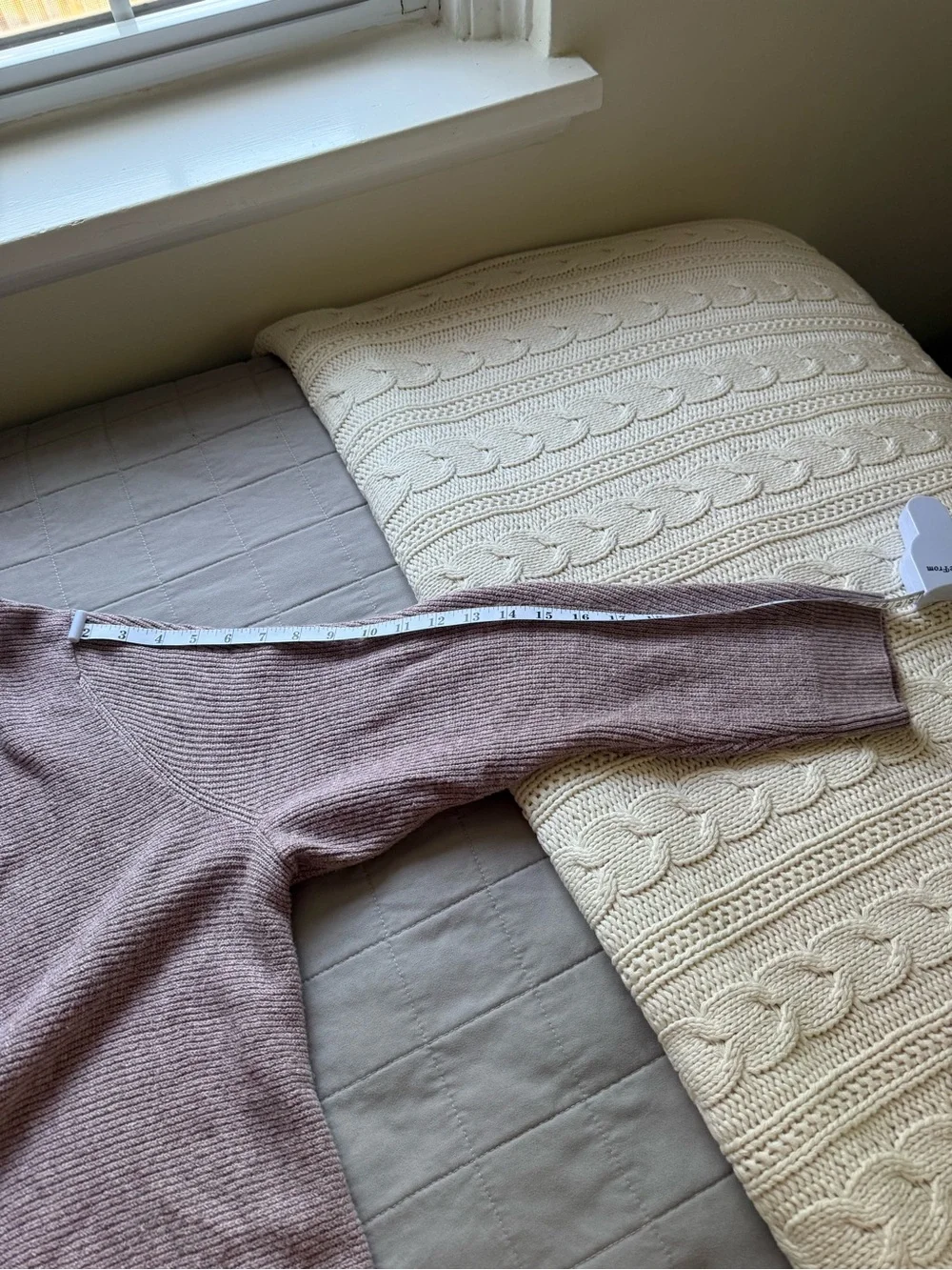 J. Jill Dusty Rose Lightweight Ribbed Crewneck Sweater with Pocket -XL